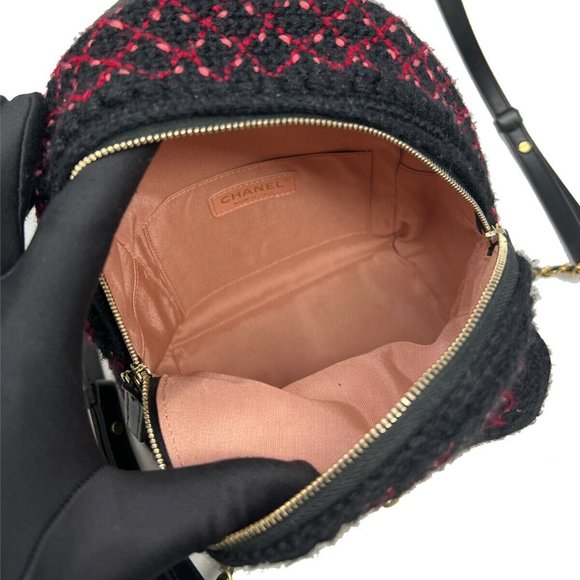 Chanel CC Wool Knit Mini Tweed Backpack - Picture 7 of 9